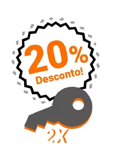 20% de desconto na compra de 2 Chaves Ilimitado