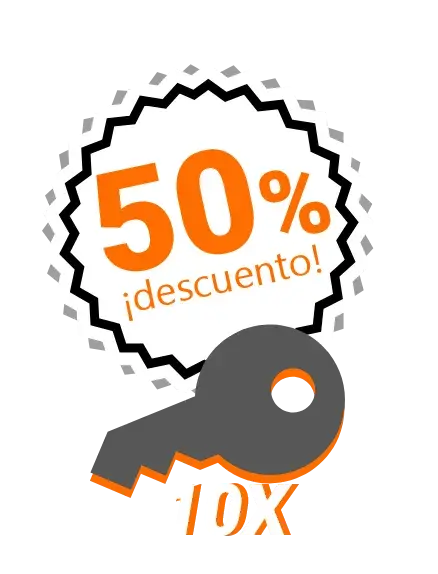 50% Descuento en la compra de 10 llaves ilimitadas